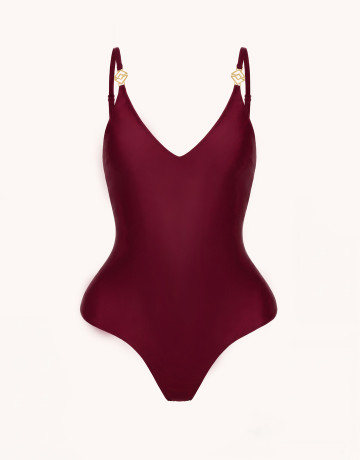 One-piece swimsuit Siren burgundy 