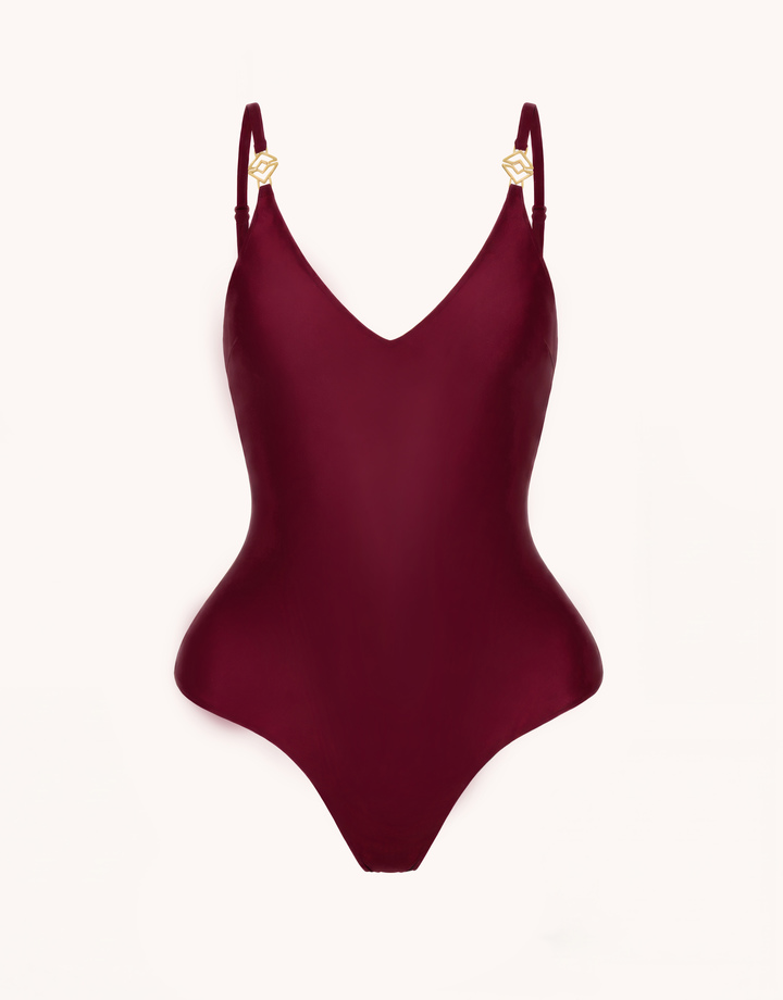 One-piece swimsuit Siren burgundy 