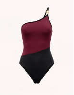 One-piece swimsuit Nightfall burgundy/black